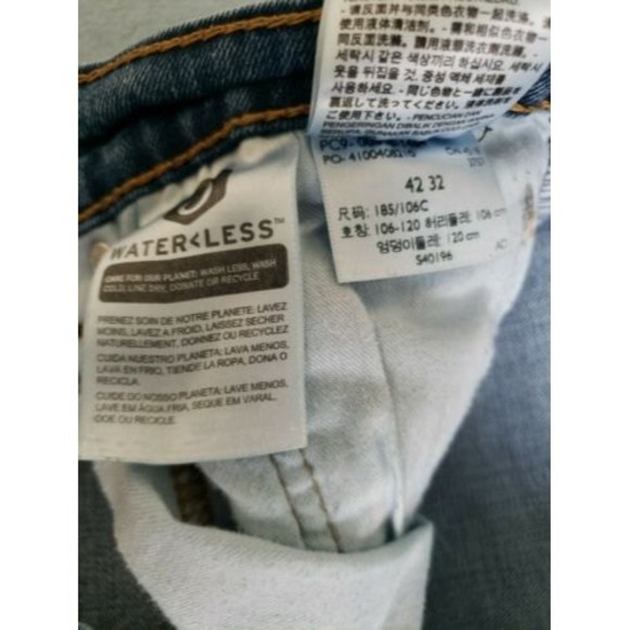 MEN'S LEVIS 505 STRAIGHT LEG JEANS  Medium Wash High Rise 42 x 32 Actual 41 x 30 - Picture 9 of 12